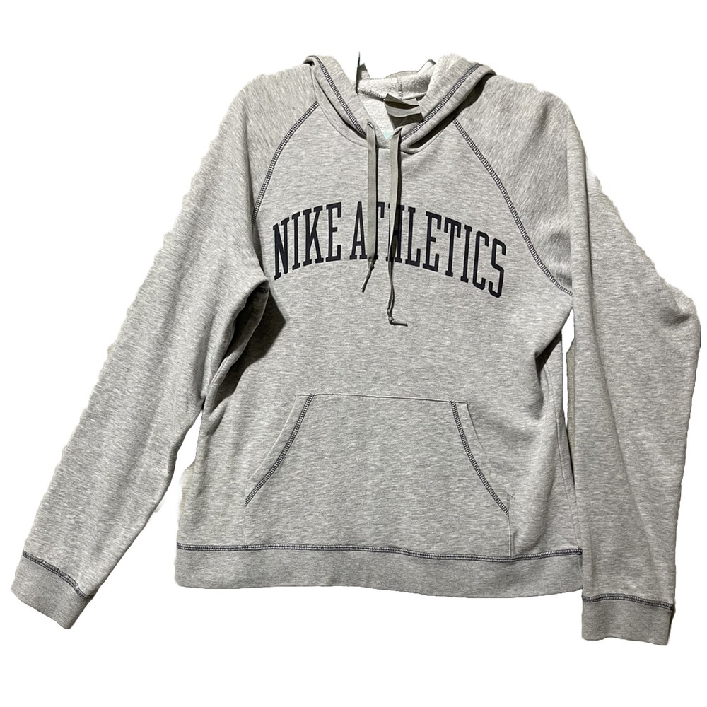 VTG.Nike Athletics Pullover Hoodie Mens Large Gray Sweatshirt Gray Tag Retro Y2K